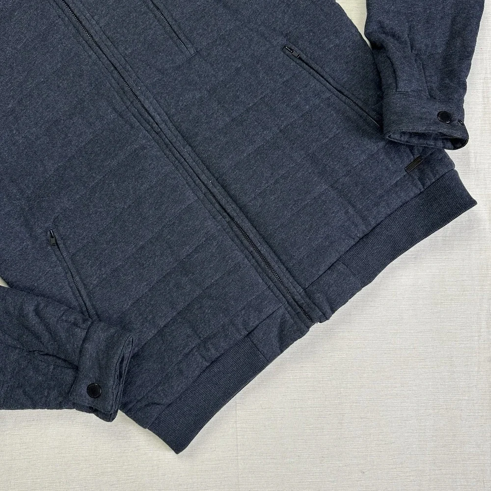 Rodd & Gunn Men Evans Creek Top Quilted Creek Full Zip Jacket Blue Charcoal M